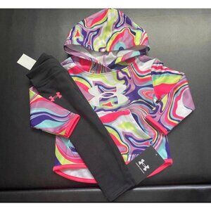 NWT Under Armour Tie Dye Hoodie & Leggings Set Baby Girls Size 9/12M